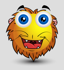 Funny Cute Leo Emoji Smiley Emoticon