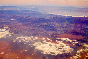 Aerial view of Morocco Atlas Africa