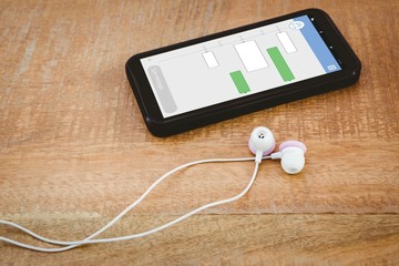 Composite image of smartphone text messaging 