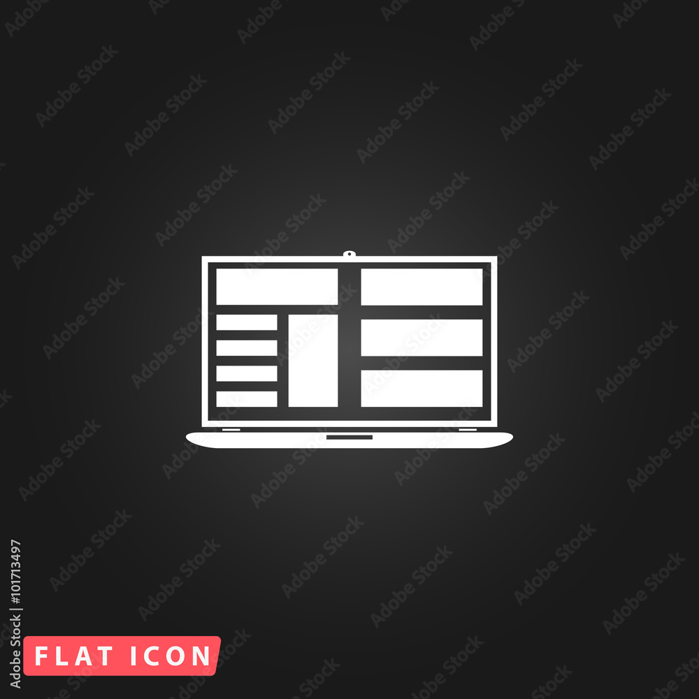 Poster notebook vector icon