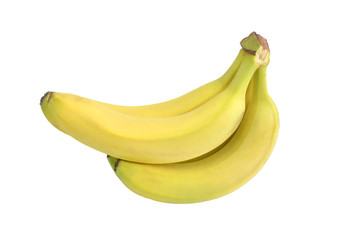 Banana isolated on white with clipping path (at ALL sizes) and copy space