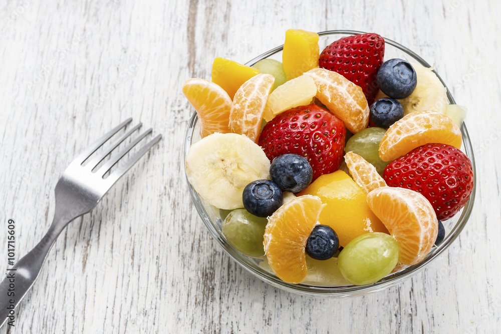 Canvas Prints fruit salad in glass bowl