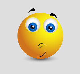 Cute Embarrassed Emoji Smiley Emoticon