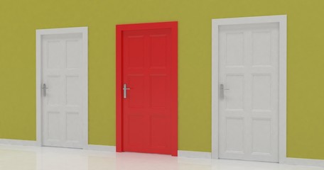 3d door render vote concept
