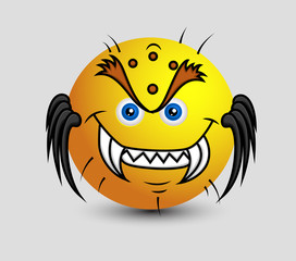 Creepy Halloween Monster Emoticon