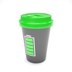 Coffee to go on white