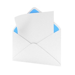 open mail with white blank