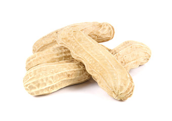 Proundnut,Peanut on white background.