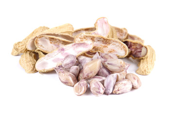Proundnut,Peanut on white background.