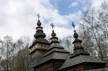 Roof of the church with crosses, Ukraine