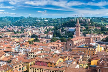 Foto op Canvas Aerial view of Verona, Italy © Sergii Figurnyi