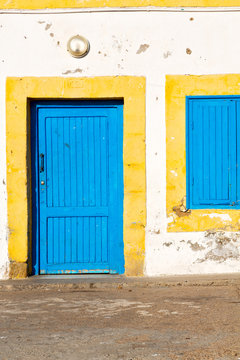 old door in morocco africa ancien and wall window