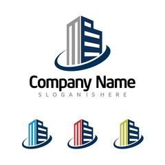 Obraz premium Hotel Apartment Office - Commercial Building Logo