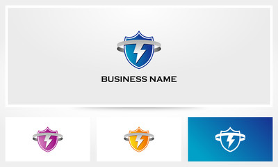 Fototapeta premium Thunder Shield Logo