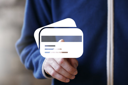 Business button online credit card icon