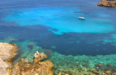eau claire et  turquoise -  littoral Corse 