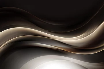 Foto auf Acrylglas Abstrakte Welle Exklusiver abstrakter goldener Wellen-Design-Hintergrund