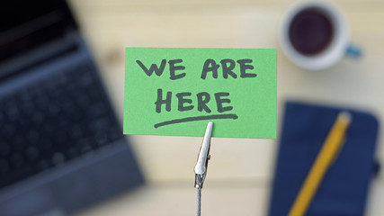 We are here written