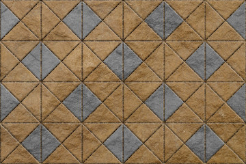 Gray and Brown Pavement of Pattern Triangles