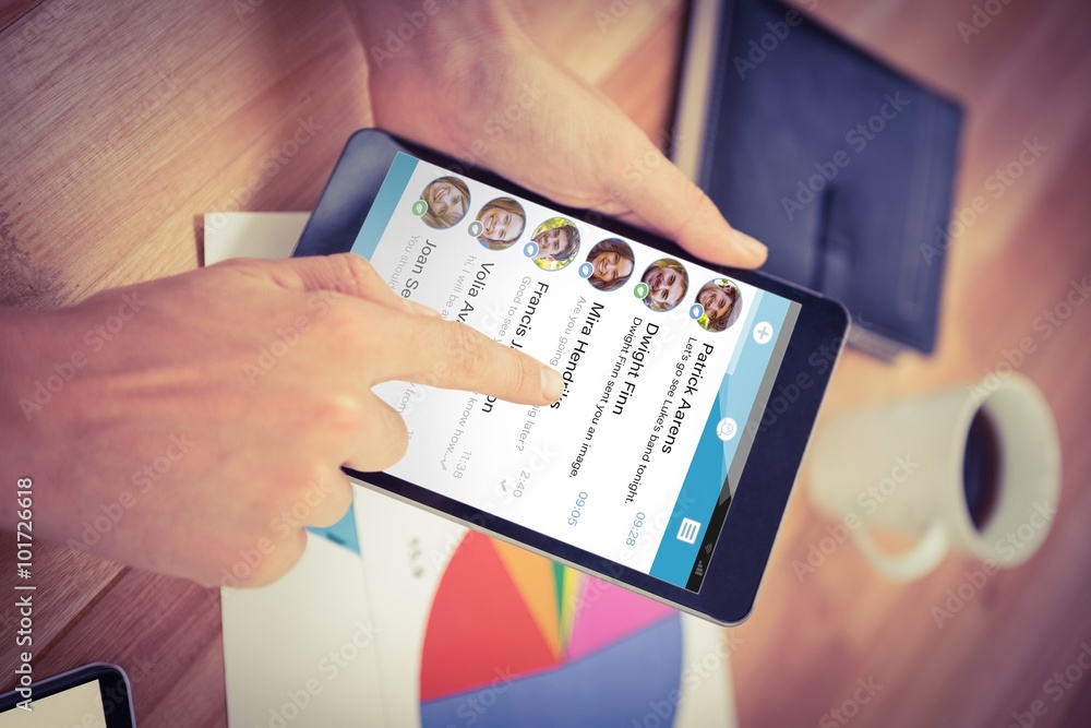 Poster composite image of smartphone app menu