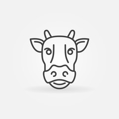 Cow line icon