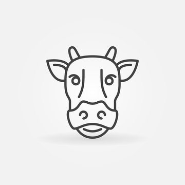 Cow line icon