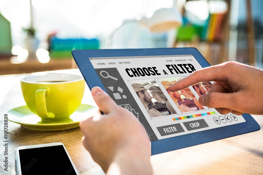 Poster composite image of smartphone app menu