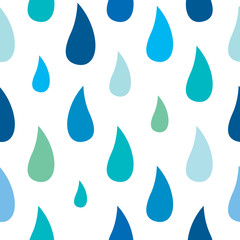 Color drop pattern. Flat design repeat seamless background. Vector.