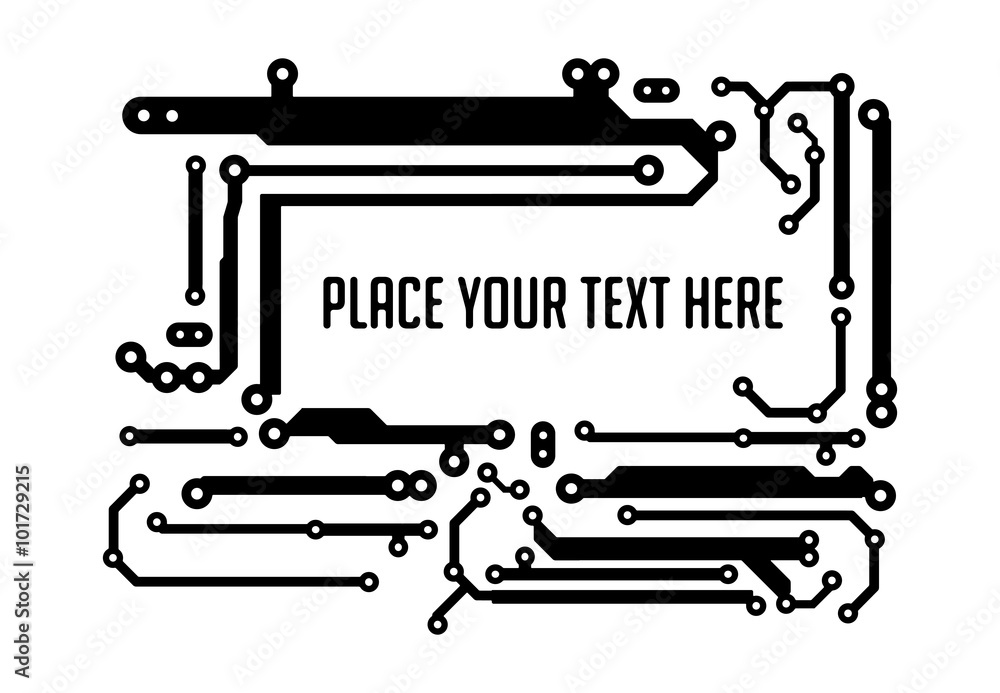 Aufkleber background in pcb-layout style with empty space for your text.