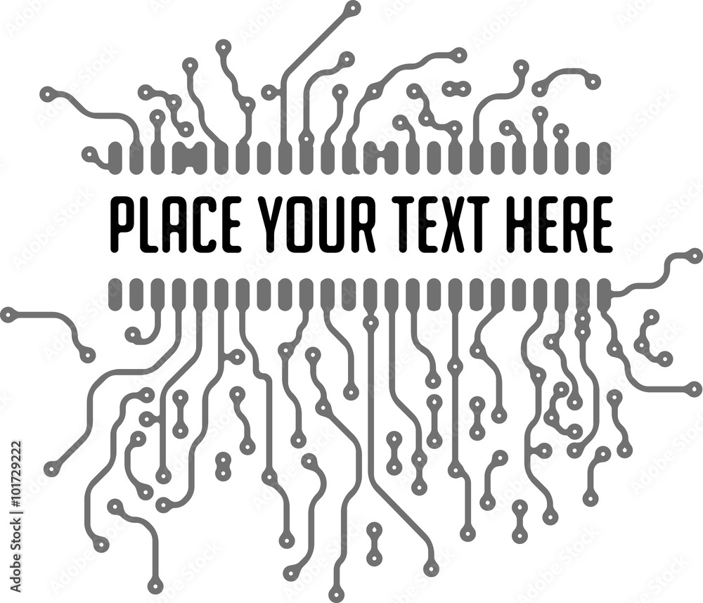 Aufkleber background in pcb-layout style with empty space for your text.