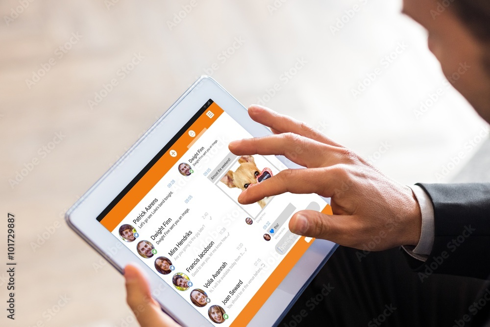Poster composite image of smartphone app menu