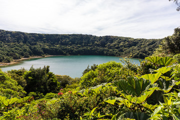 Obraz premium Lake Botos at vulcano Poas in Costa Rica