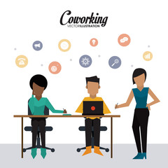 Coworking icon design 