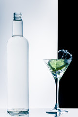 contemporary cocktail with splashes