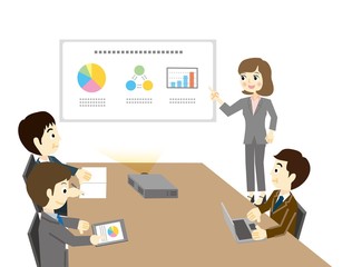 ミーティングをしているビジネスマン
