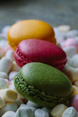 Macaron and marshmallow