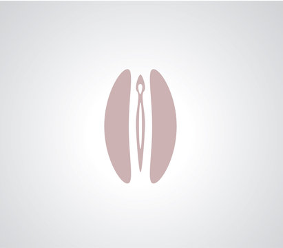 Vagina Symbol Emblem. Vector Illustration