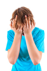 Fototapeta premium Sad Kid isolated