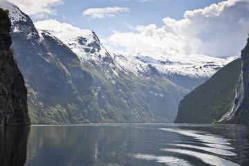 Geiranger fjord landscape