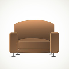 brown armchair