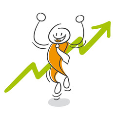 Strichmännchen Serie Pumpy / Erfolg