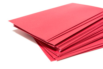 Red envelope isolated on the white background