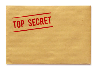 Enveloppe Kraft avec tampon "Top secret"