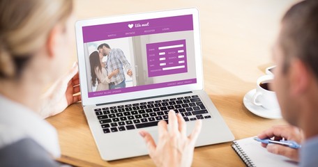 Fototapeta na wymiar Composite image of online dating app