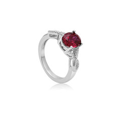 Silver Ruby Gemstone Fashion Ring