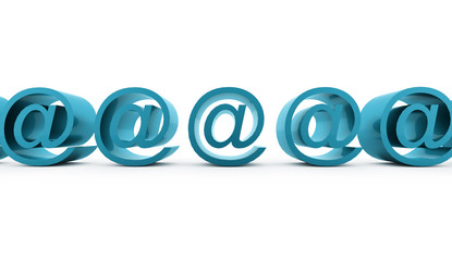 E-mail icons on White Background.