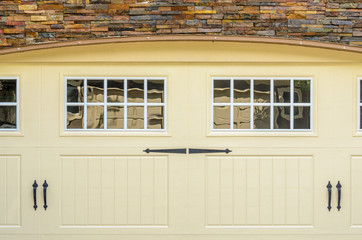Garage door in Vancouver, Canada.