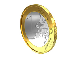 Pi&egrave;ce de 1 euro grande et d&eacute;tour&eacute;e