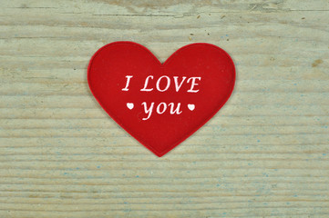 Heart saying I love you