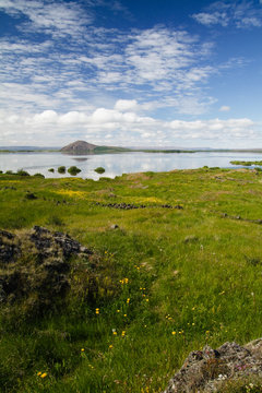 Iceland lake during summer